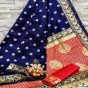Banarasi soft silk sarees thumb 2