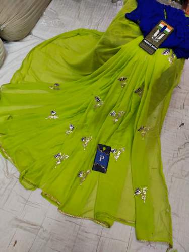 Fancy Jaipuri Plain Saree by shree majisa creation