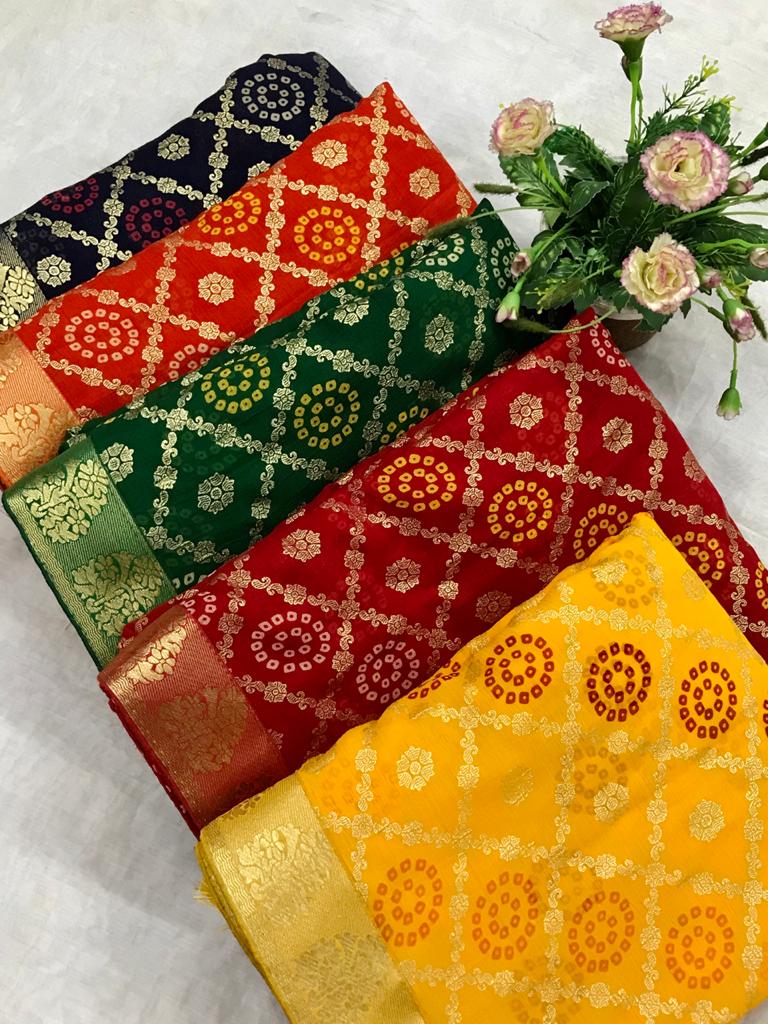georgetee BANDHANI SAREES