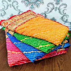 georgette bandhani saree