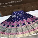 Heavy broket weaving silk lengha thumb 1