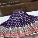 Heavy broket weaving silk lengha thumb 12
