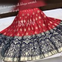 Heavy broket weaving silk lengha thumb 3