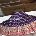Heavy broket weaving silk lengha thumb 5