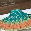 Heavy broket weaving silk lengha thumb 9