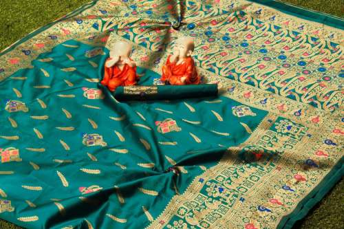 Pure Banarasi Silk Party wear Saree by shree majisa creation