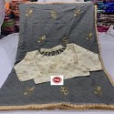 SILK SAREE WITH EMBROIDERY WORK