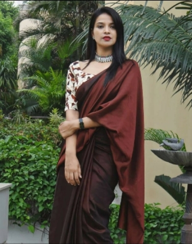 velvet silk saree