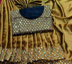  beautiful Havy Real Mirror work Saree 