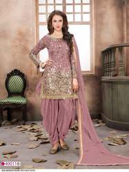 Mirrior Work Patiala Semi Stitched Suit