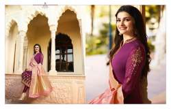 Satin Georgette Semi Stitched Suit