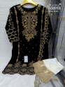 Stunning Readymade Velvet Pakistani Suit by Saya Fashion thumb 1