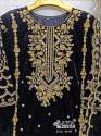 Stunning Readymade Velvet Pakistani Suit by Saya Fashion thumb 2