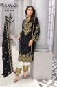 Stunning Readymade Velvet Pakistani Suit by Saya Fashion thumb 3