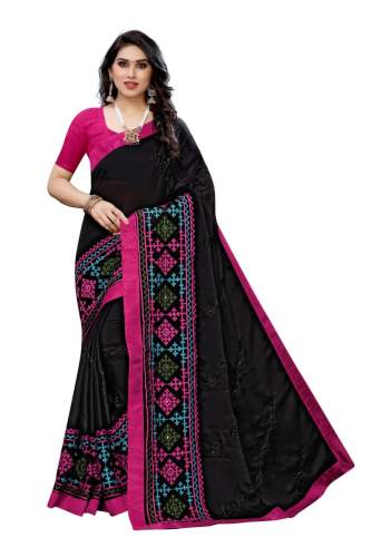 Chiffon Kashmir work Saree by Maheshwar Fashion