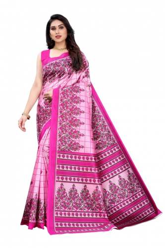 Fancy Art Silk Saree With Border Work
