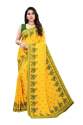 fancy-yellow-georgette-elephant-printed-saree