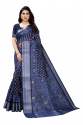 Linen Jari Printed Saree thumb 2