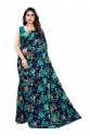 Multi Color FLower Printed Georgette Saree