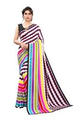 Multi Color Leheriya Design Georgette Printed Sree