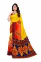 New Collection Yellow Georgette Printed Saree