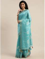 Rajnandini Brand Silk Cotton Printed Dabu Saree