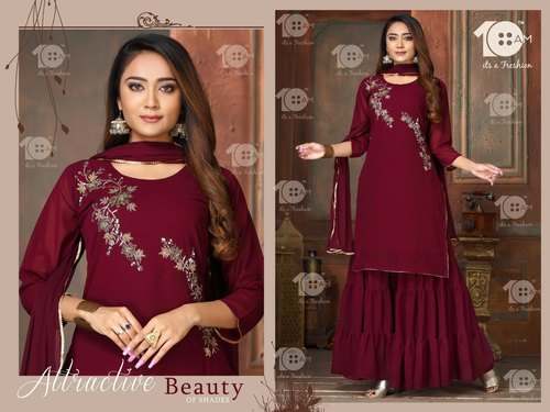 Fancy Designer Sharara Suits  by K Nandlal Sons