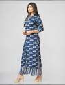 Blue Rayon Straight Cut Palazzo Set thumb 1