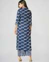 Blue Rayon Straight Cut Palazzo Set thumb 3