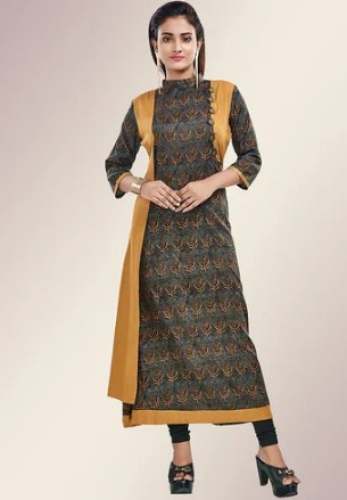 Cotton Ladies Printed A Line Kurti