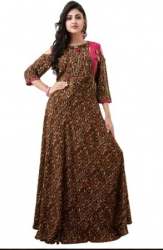 Designer Rayon Floor Length Gown