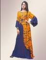 Rayon Printed A Line Floor Length Gown thumb 2