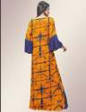 Rayon Printed A Line Floor Length Gown thumb 3