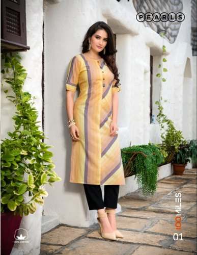 Formal wear Linen Cotton Kurti 