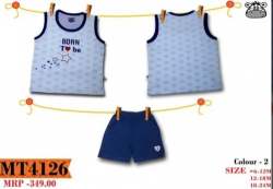 Sleeveless Kids T shirt with Short pant set 