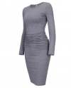 stylish-plain-bamboo-grey-western-one-piece-dress