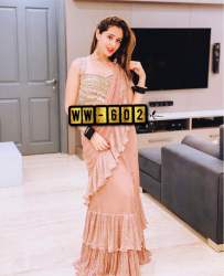 Georgette With Sequins Embroidery Work Saree