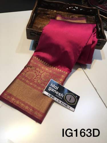 Soft Banarasi Silk Idol Ganesh Saree by aarav enterprise
