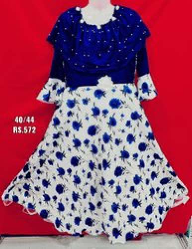 Designer Blue Girls Kids Frock  by S B Creations
