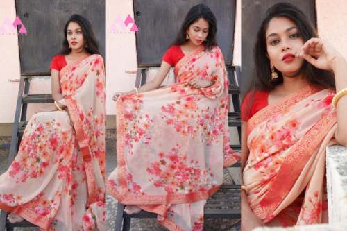 printed saree