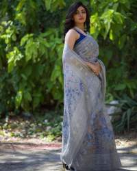 Designer Organza Floral Print Saree