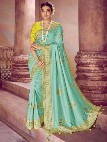 Kajal Agarwal Bollywood Replica Dola Silk Saree