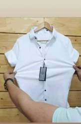 Casual Wear Men Plain Lycra Shirt 