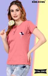 Daily Wear Half Sleeve Ladies Plain T Shirt 