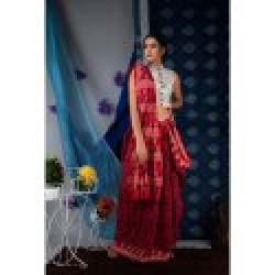 Designer Cotton Azrakh Hand Block Printed Saree