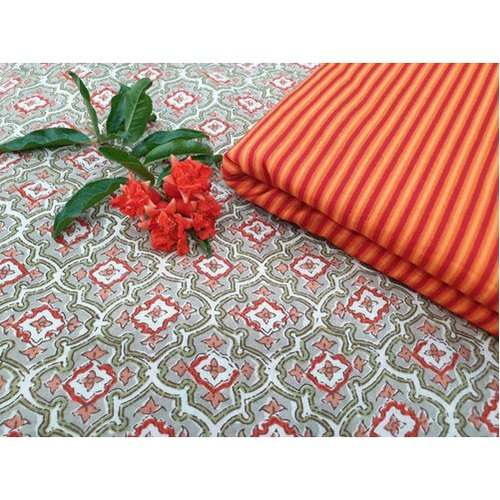 Saini Hand Printer Printed Salwar Kameez Material