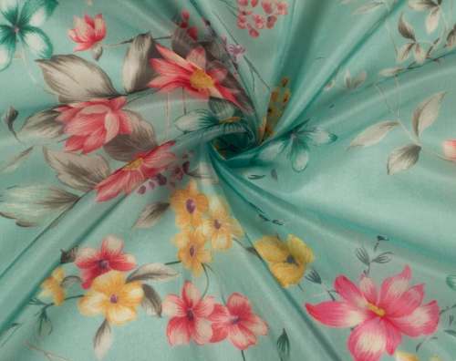 Fancy Multi Color Organza Digital Printed Fabric by Fabcurate Private Limited