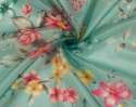 Fancy Multi Color Organza Digital Printed Fabric