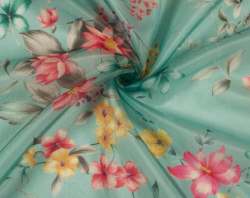 Fancy Multi Color Organza Digital Printed Fabric