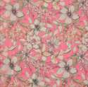 Hot Pink Floral Digital Printed Organza Fabric thumb 1